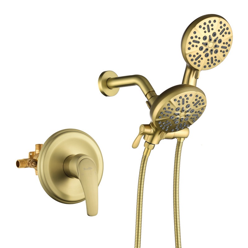 SHAMANDA Dual Shower Faucet Set with Valve High Pressure 2 in 1 Shower